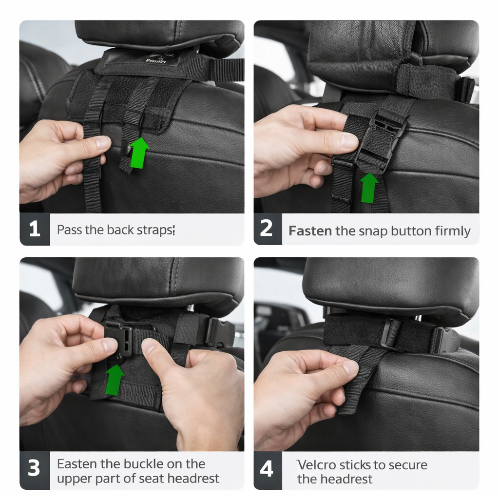 Tactical Back Seat Organizer with 3 Detachable Pouches