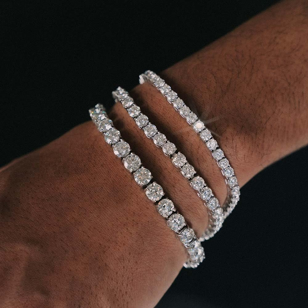 2.31 CT Moissanite Tennis Bracelet for Women Mens 2Mm Diamond Tennis Bracelet Gifts(7In/17.78Cm)-