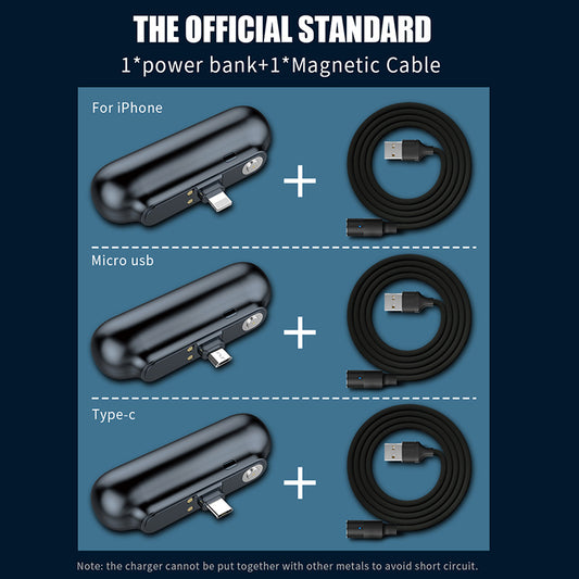 Creative Portable Mini Power Bank with Built-in Cable