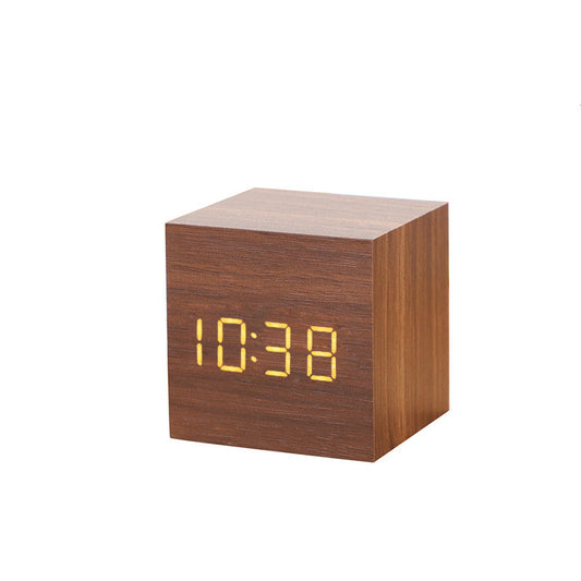 Minimalist Wooden LED Alarm Clock for Bedroom