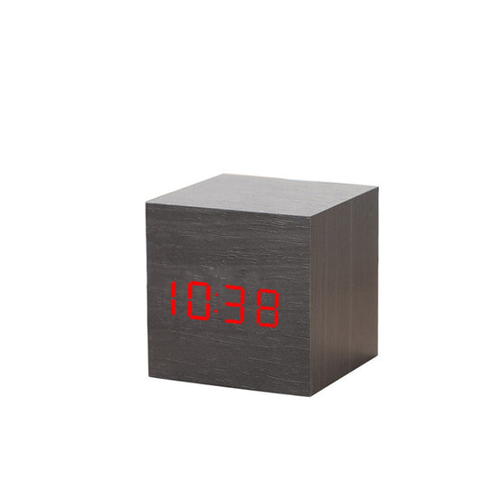 Minimalist Wooden LED Alarm Clock for Bedroom