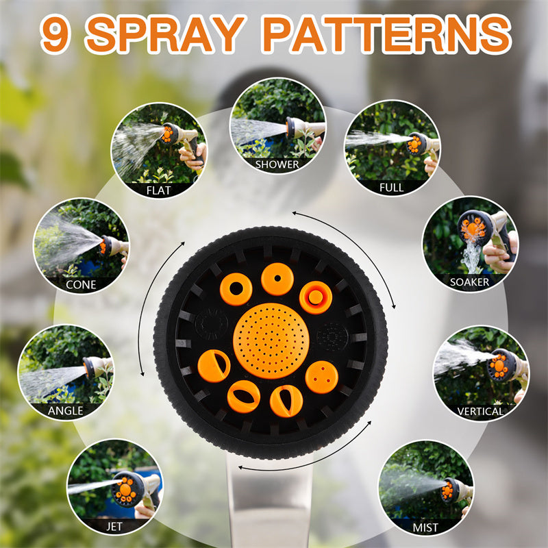 9-Mode Garden Hose Spray Gun for Home, Car & Garden