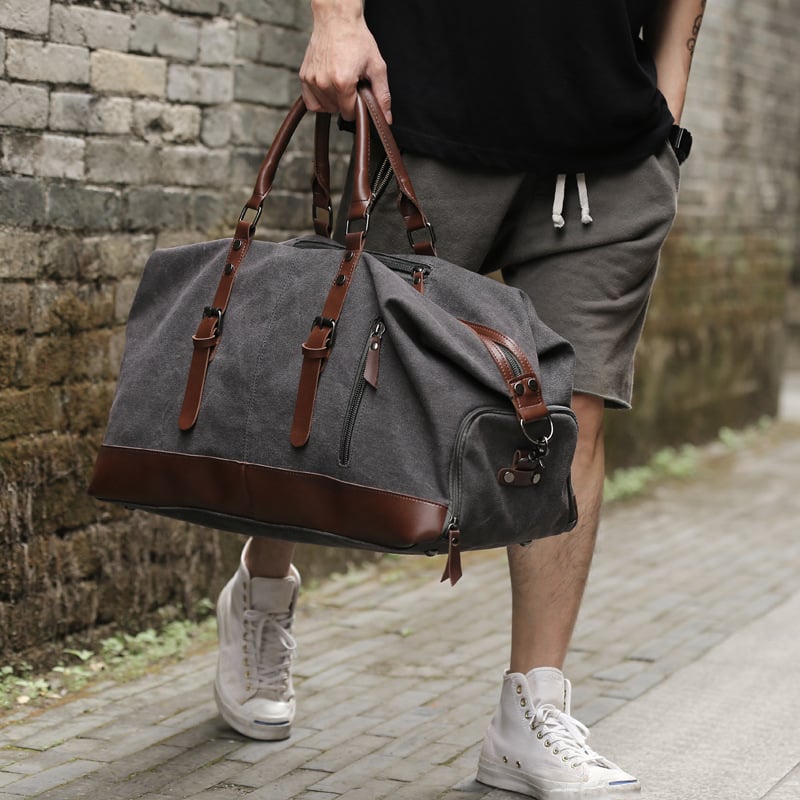 Retro Canvas Tote Bag for Short-Distance Travel