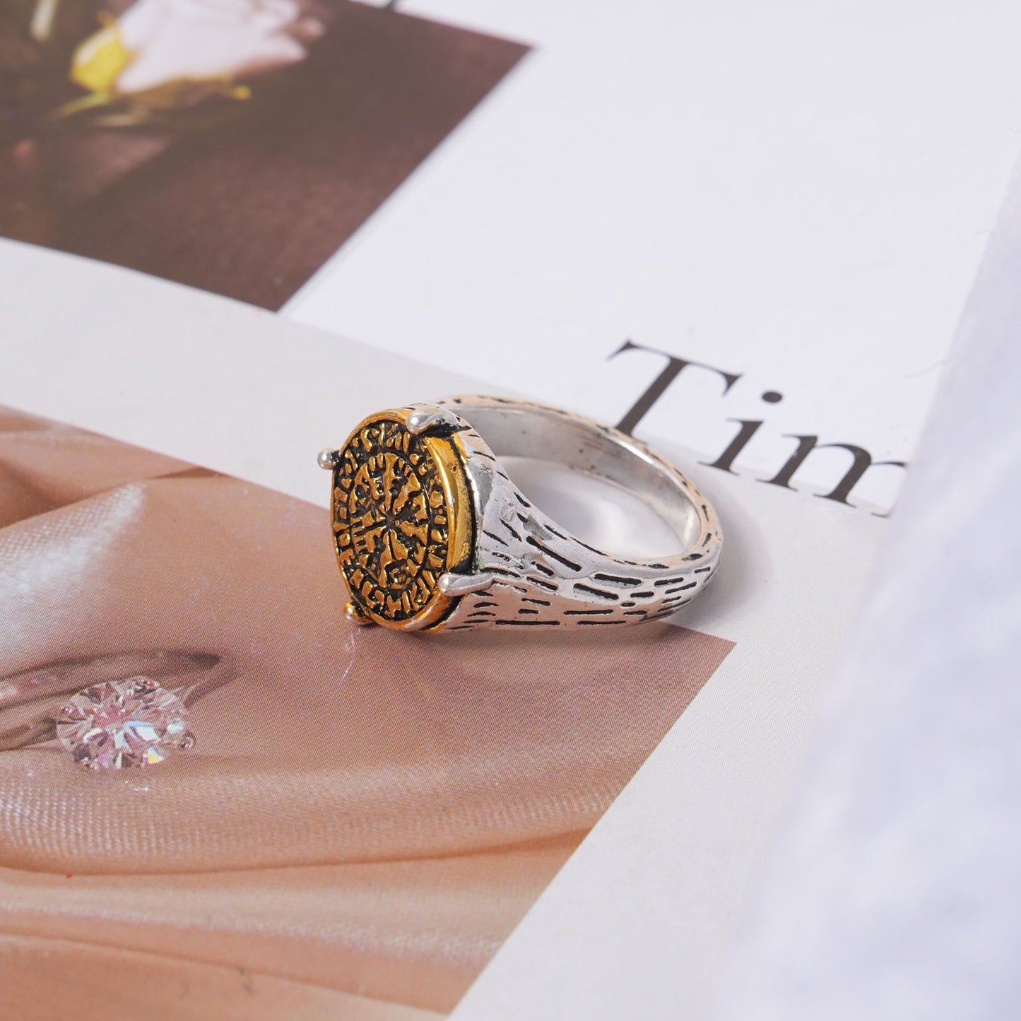 Viking Ethnic Two-tone Personalized Ring by Viking Force