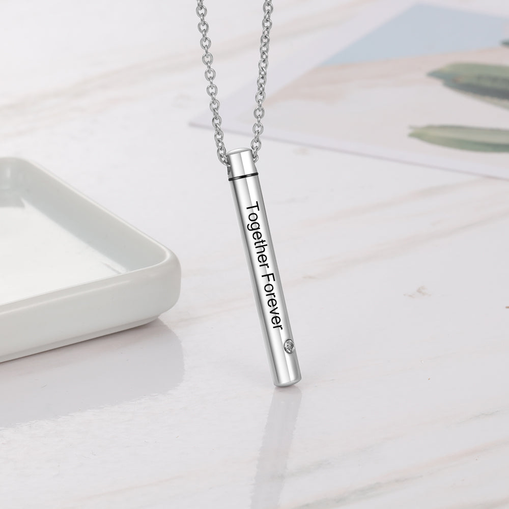 Custom Name Stainless Steel Personalized Bar Name Necklace