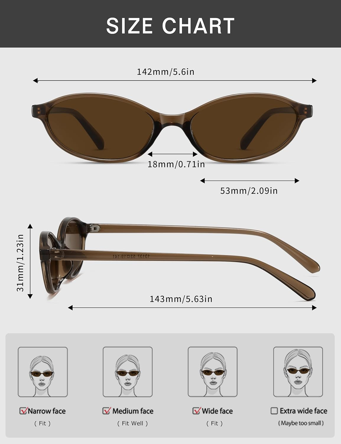 Retro Oval Sunglasses for Women Small Cat Eye Sun Glasses Womens Trendy Y2K Narrow Shades UV400 Protection CL009