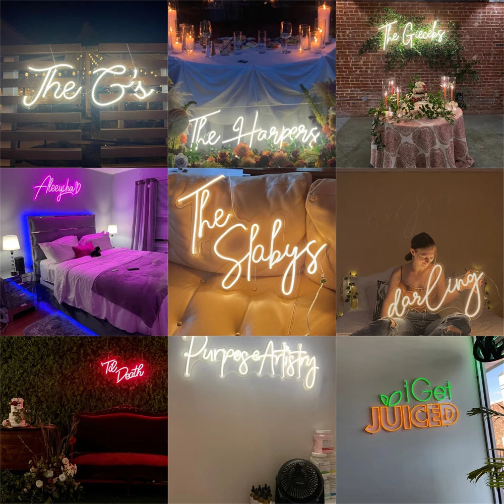 Custom Neon Sign Led Light,Kid'S Name Sign Wedding Shop Custom Name Neon Sign Baby Birthday Party Gift Kid Room Home Wall Decor