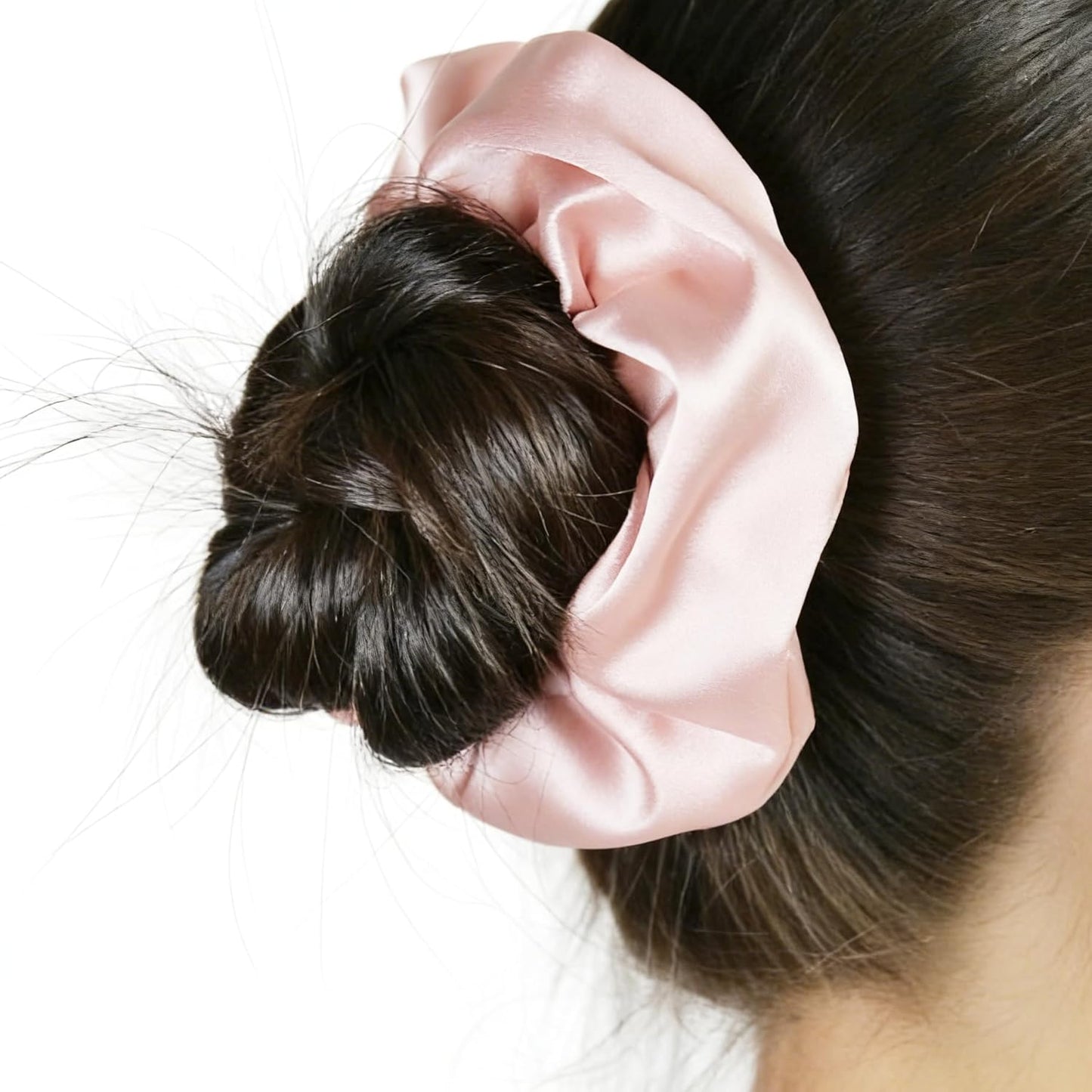 8Pcs Hair Clips and Scrunchies Set for Women – 4 Non-Slip Matte Medium Claw Clips, 4 Large Satin Scrunchies, Hair Accessories for Thick Thin Hair, Party, Daily Use (Pink Colors Set)