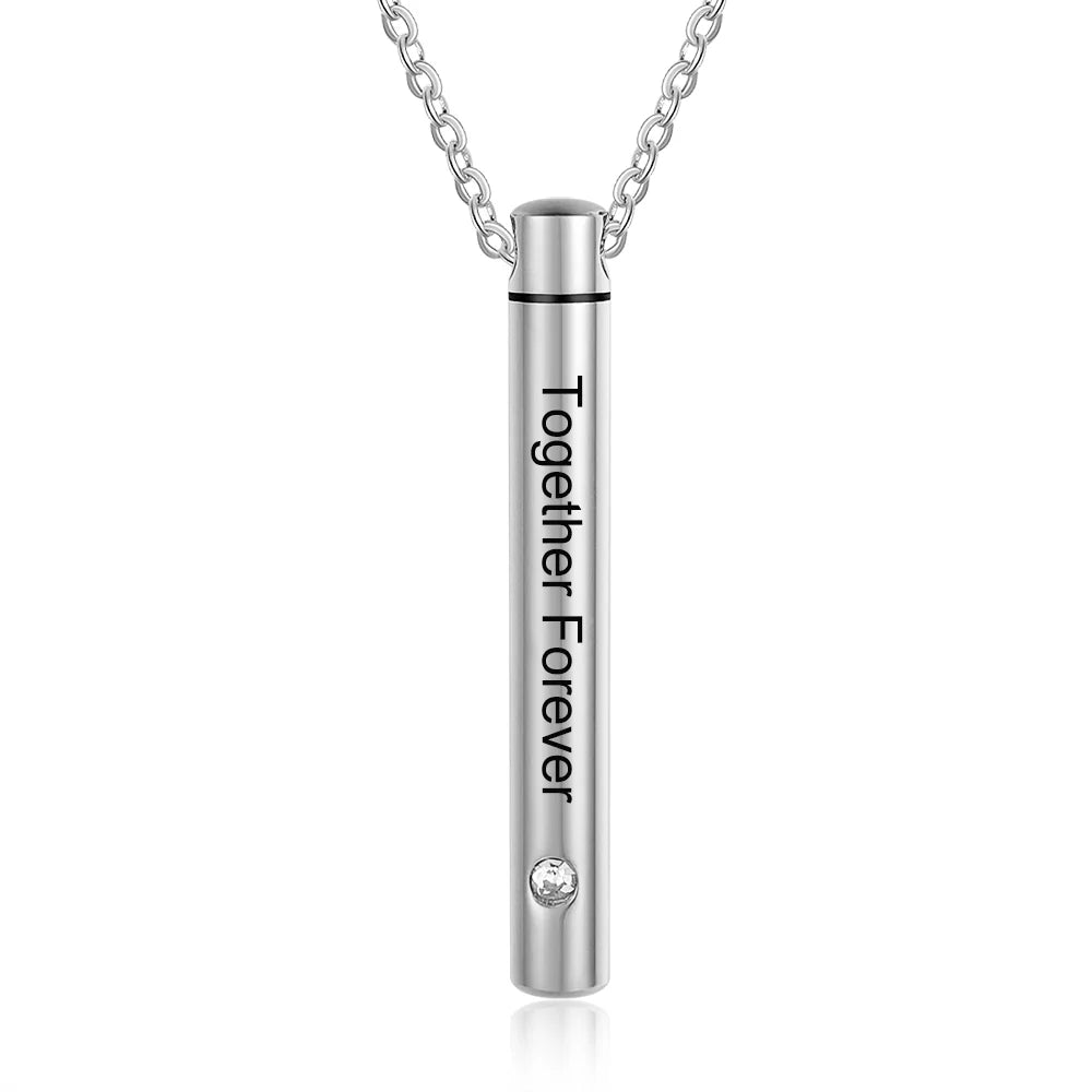 Custom Name Stainless Steel Personalized Bar Name Necklace