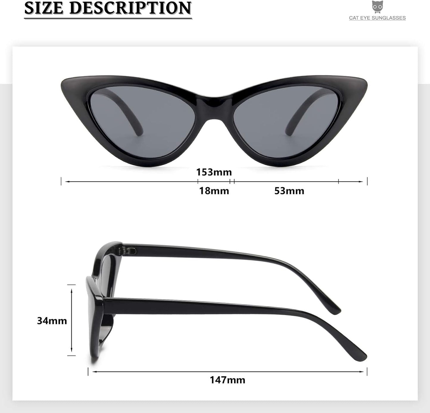 Cat Eye Sunglasses for Women, Trendy Polarized Sunglasses Women, Retro Sun Glasses 2025, UV Protection Shades