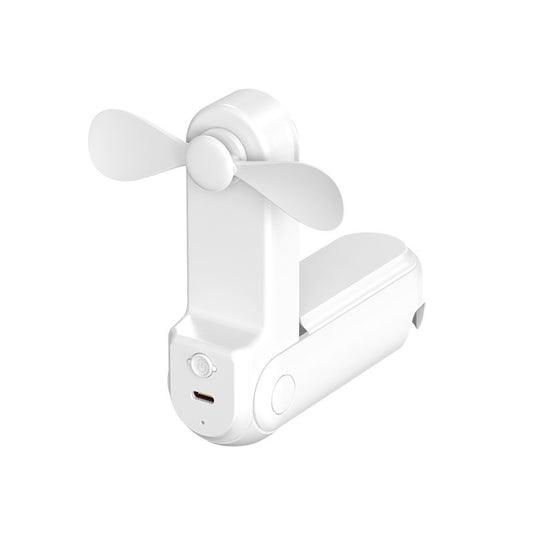 Mini Folding Handheld Fan with Power Bank - Cute Design