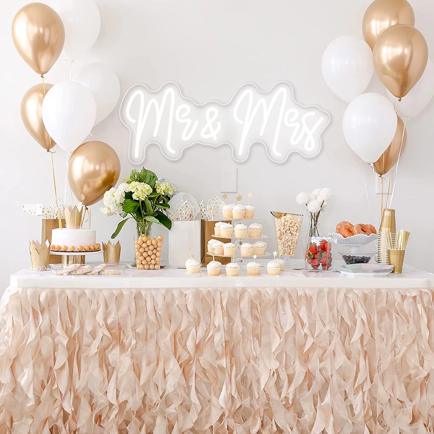 Mr & Mrs Neon Sign Wedding Decor Room Neon LED Lights Just Married Neon Lights LED Sign Marry Me Led Light Sign