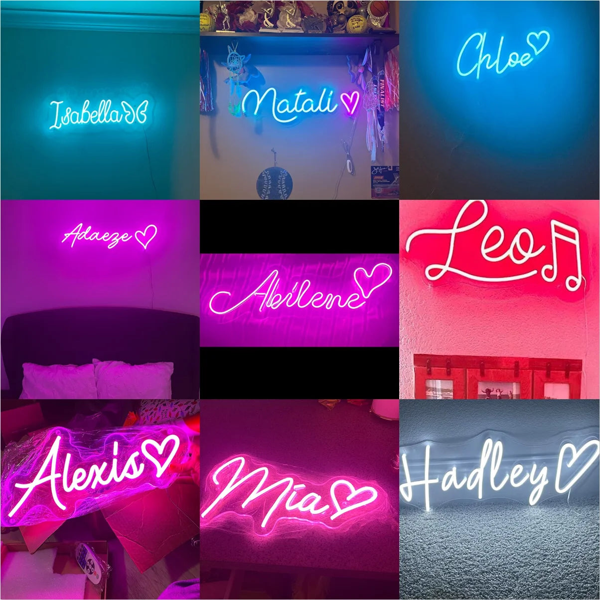 Custom Neon Sign Led Light,Kid'S Name Sign Wedding Shop Custom Name Neon Sign Baby Birthday Party Gift Kid Room Home Wall Decor