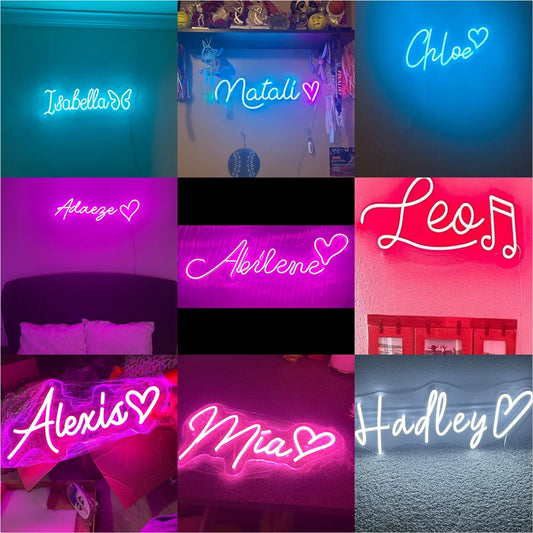 Custom Neon Sign Led Light,Kid'S Name Sign Wedding Shop Custom Name Neon Sign Baby Birthday Party Gift Kid Room Home Wall Decor