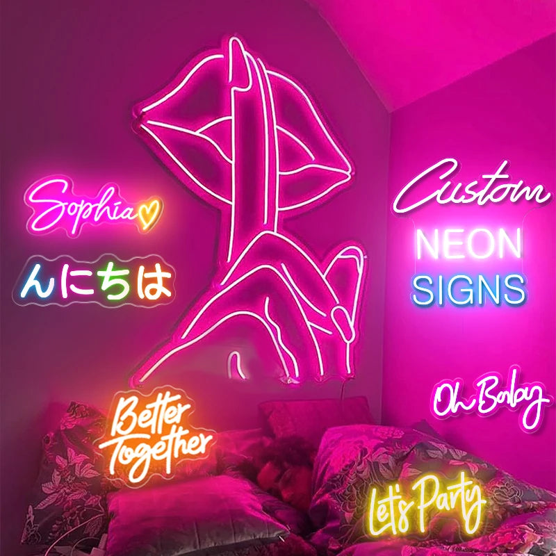 Custom Neon Bar Sign LED Letter Neon Light Name Wedding Sign Bedroom Home Wall Neon Business Logo Dropshipping Free Design