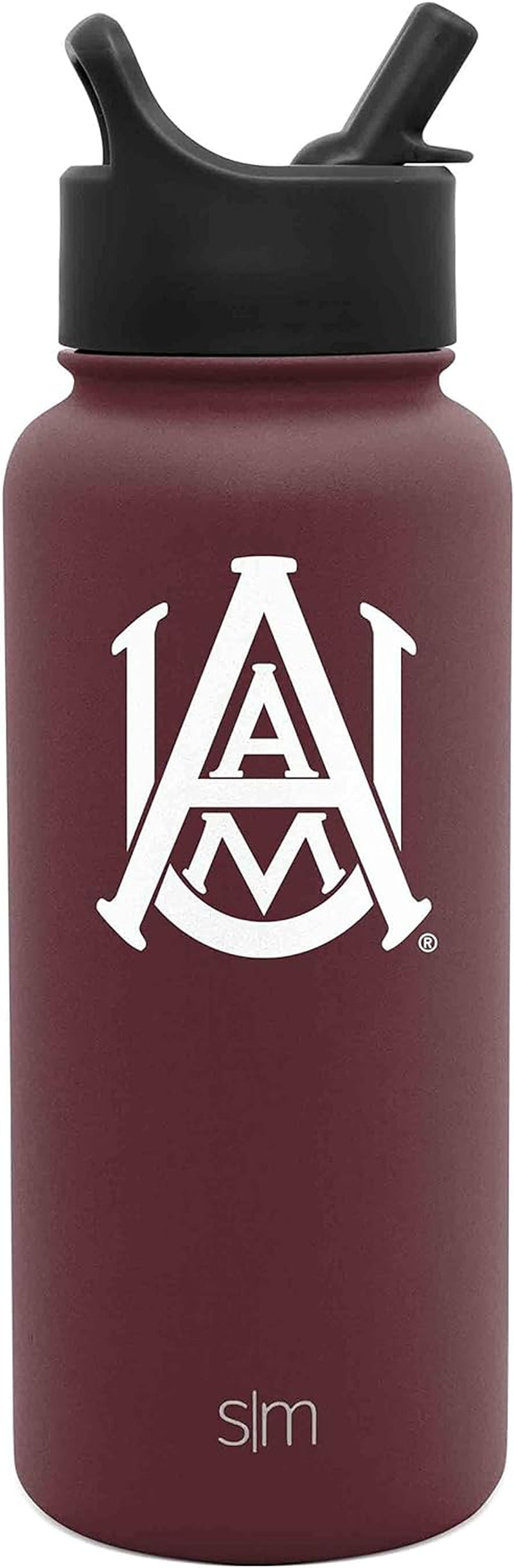 Simple Modern Officially Licensed Collegiate University Water Bottle with Straw Lid Insulated Stainless Steel Thermos | Summit Collection | 32Oz
