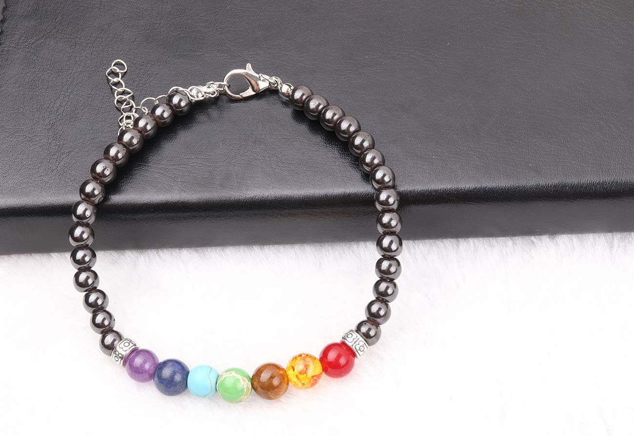 7 Chakra Anklet Bracelet Yoga Gift Chakra Anklet Boho Jewelry Amethyst Healing Anklet Bracelet Meditation Balance Chakra Anklet Energy Healing