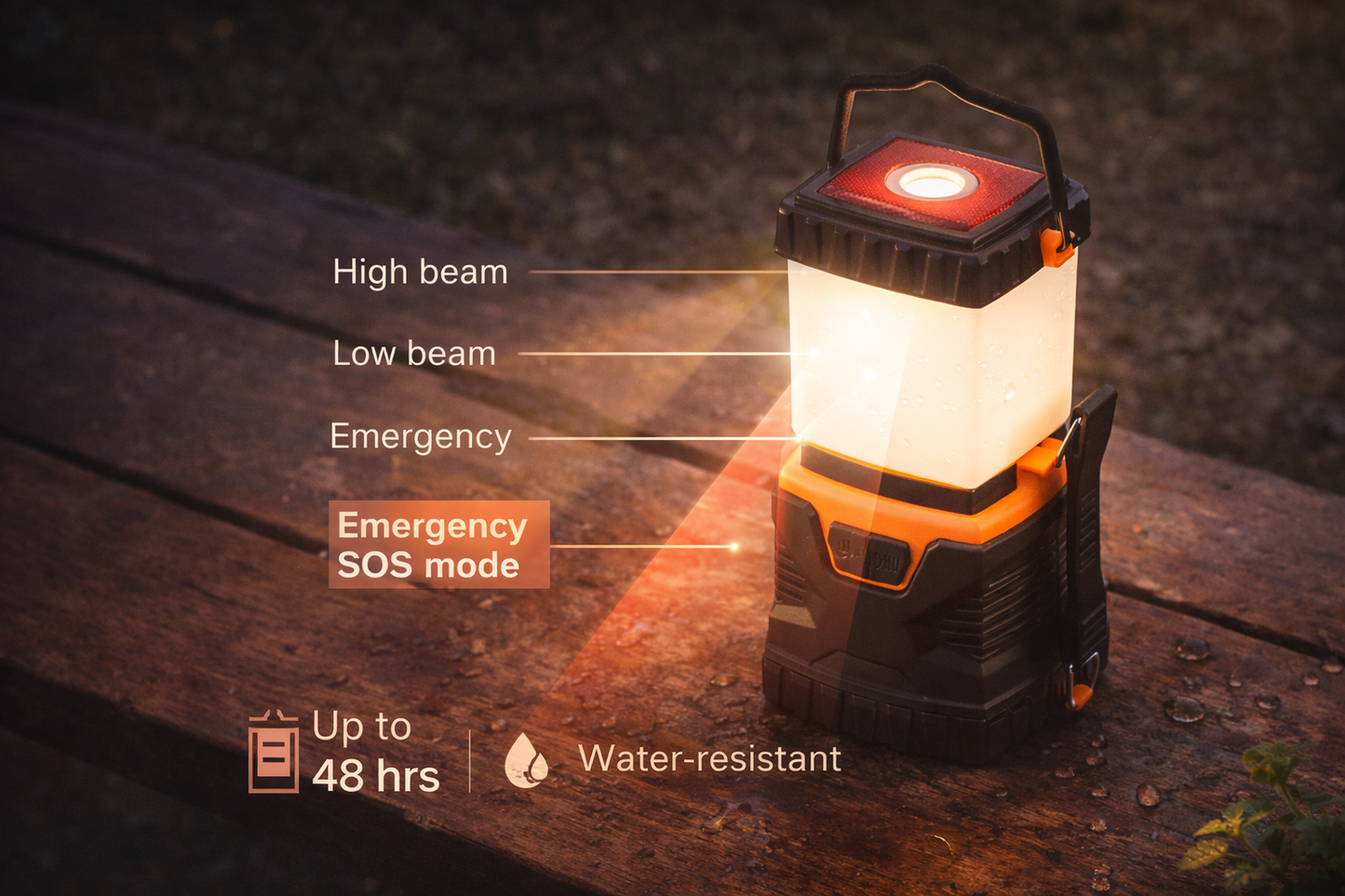 VEVOR LED Camping Lantern Battery Powered All-in-one For Exceptional Experience