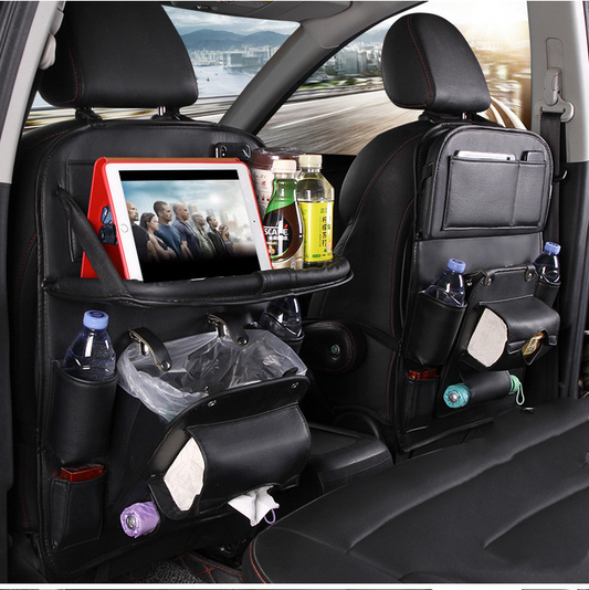 PU Leather Car Seat Back Organizer (Waterproof Storage Bag)
