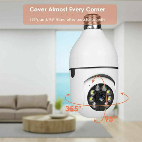E27 Light Bulb Security Camera 1080P WiFi (Motion Detection)