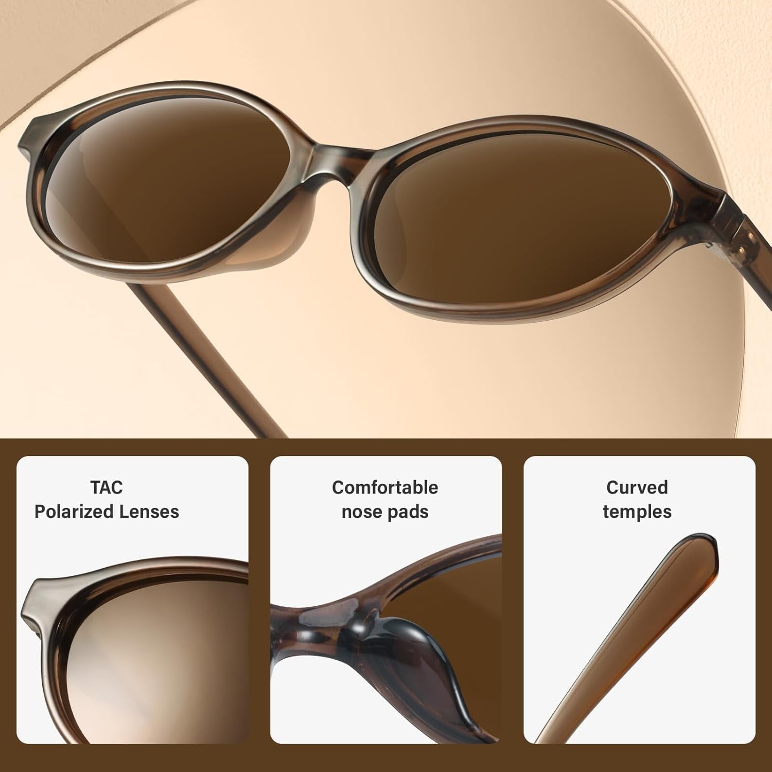 Retro Oval Sunglasses for Women 90S Design Small Cat Eye Sun Glasses UV Protection Y2K Trendy Narrow Shades