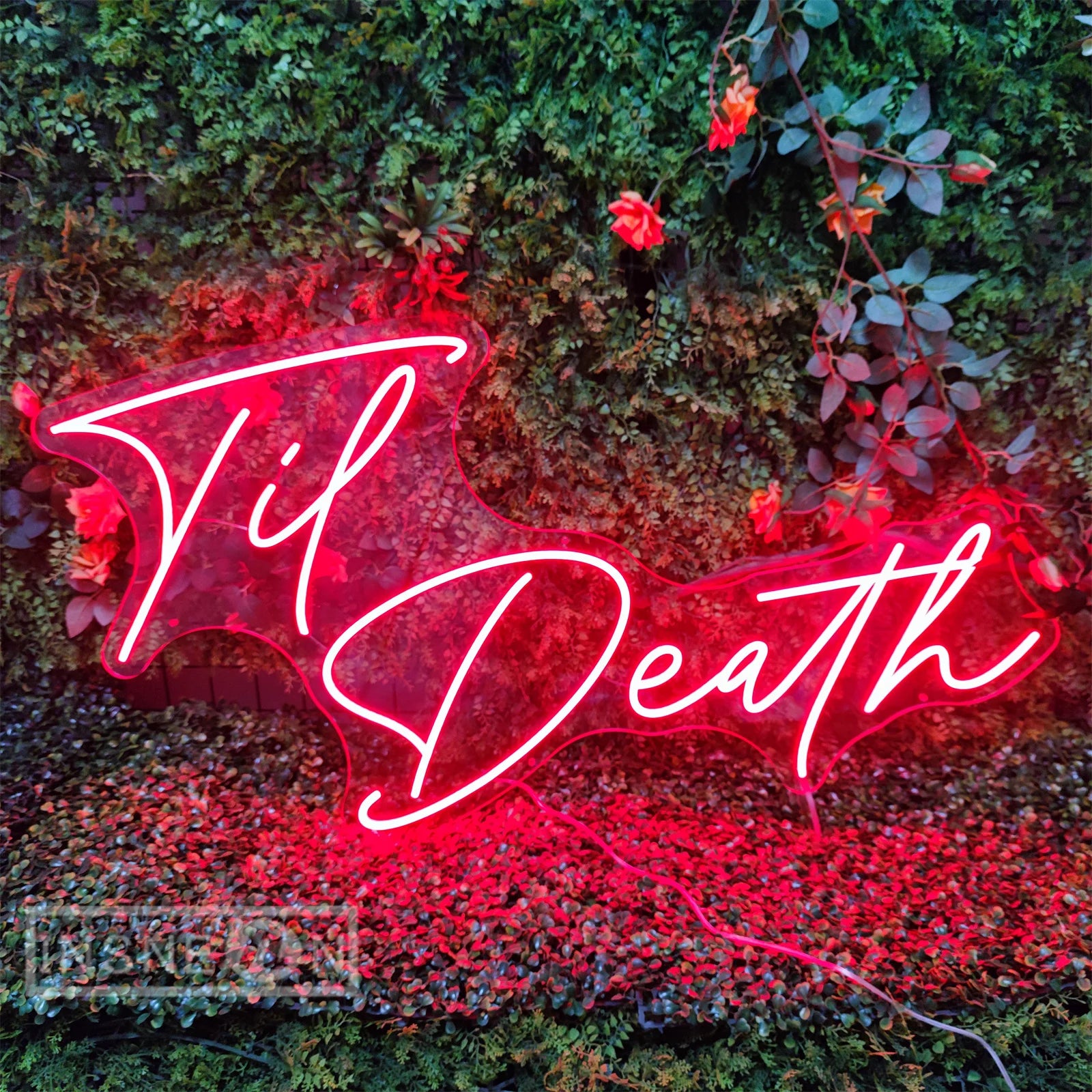 Neon Sign Light Til Death Party Birthday Bar Club Decor LED Neon Lamp Room Bedroom Wall Decoration Neon Light Sign Wedding Decor