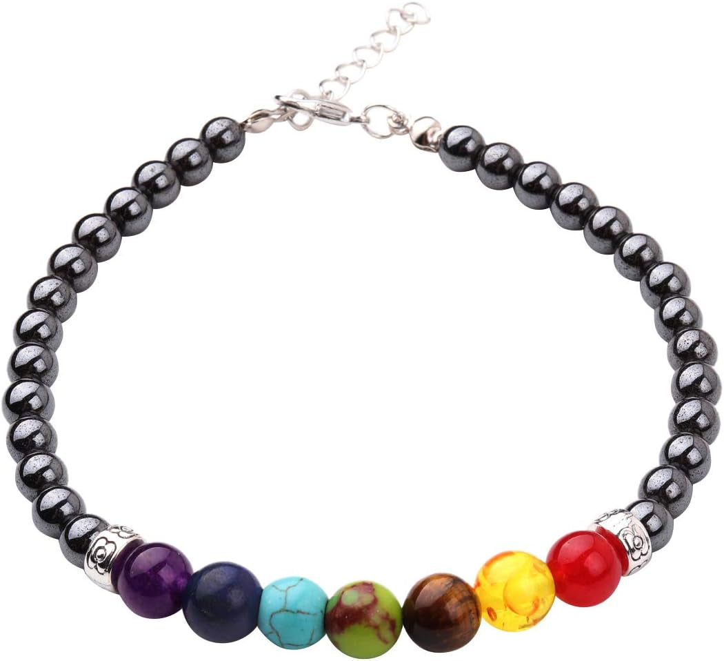 7 Chakra Anklet Bracelet Yoga Gift Chakra Anklet Boho Jewelry Amethyst Healing Anklet Bracelet Meditation Balance Chakra Anklet Energy Healing