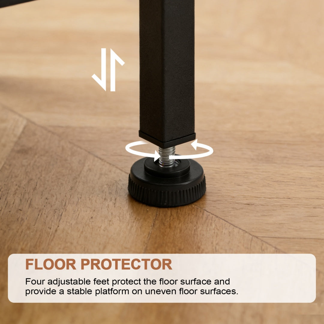Bedside Table, With Built-in USB- C-type Port Sockets And Adjustable Drawers, 3-layer Storage Rack, And Fabric Drawers