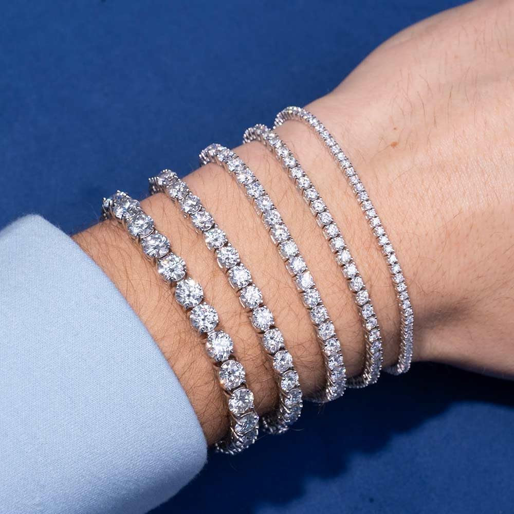 2.31 CT Moissanite Tennis Bracelet for Women Mens 2Mm Diamond Tennis Bracelet Gifts(7In/17.78Cm)-