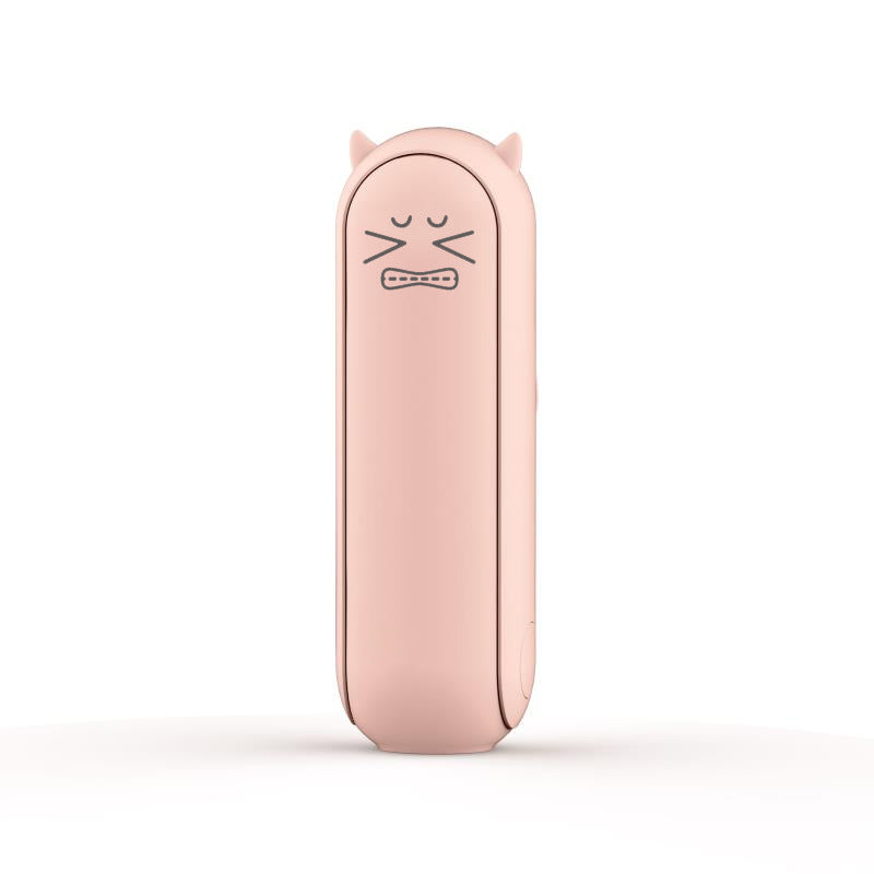 Mini Folding Handheld Fan with Power Bank - Cute Design