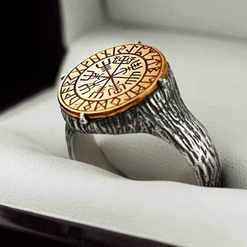 Viking Ethnic Two-tone Personalized Ring by Viking Force