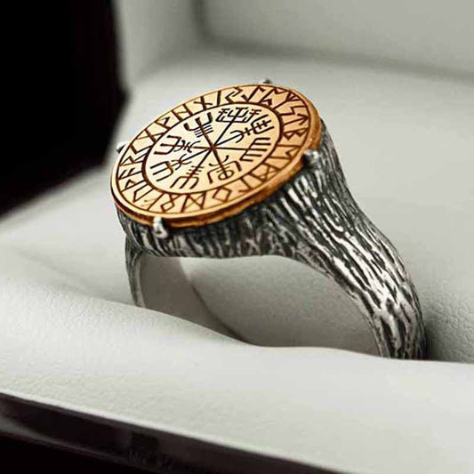 Viking Ethnic Two-tone Personalized Ring by Viking Force