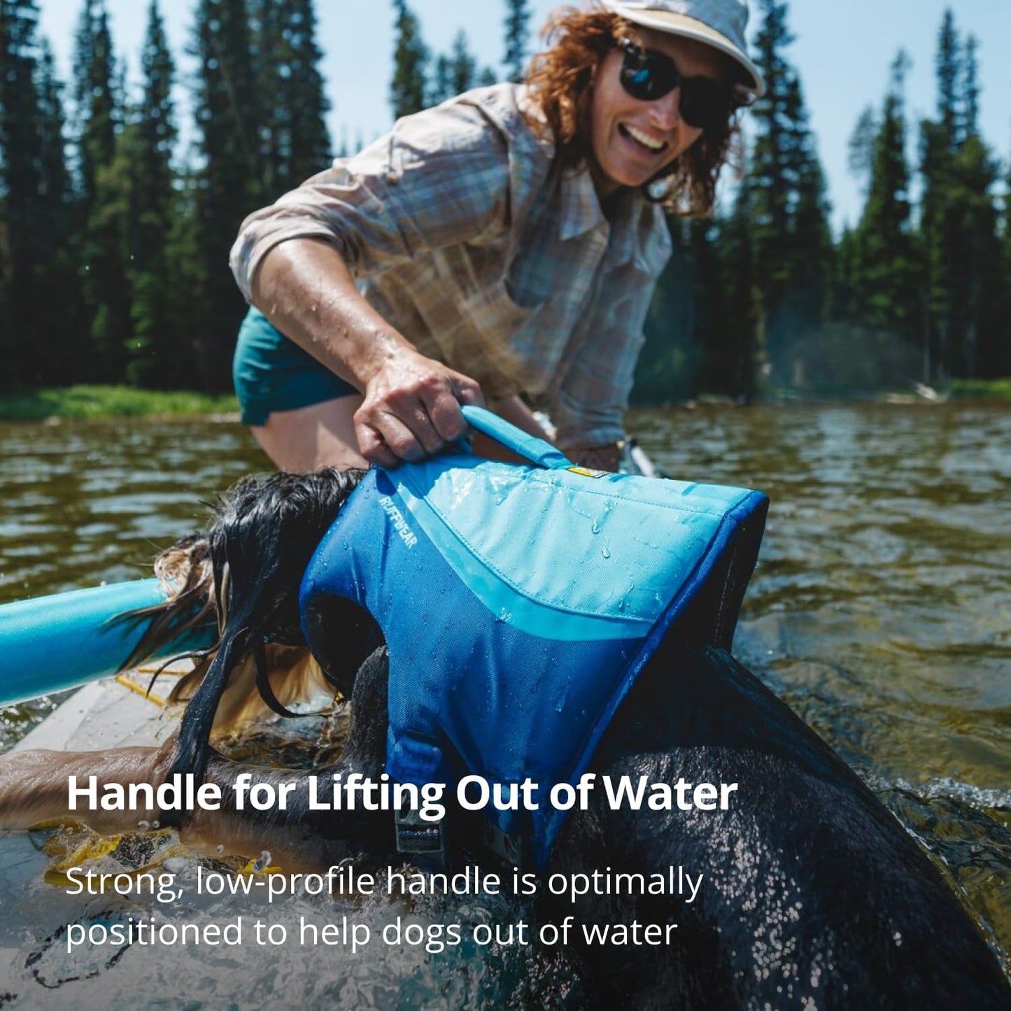 , Float Coat Dog Life Jacket, Premium Buoyancy Swim Vest with Lift Handle, Secure Fit & Reflective Trim, Adjustable Flotation for Swimming, Boating, & Outdoor Adventures, Deep Blue, X-Small