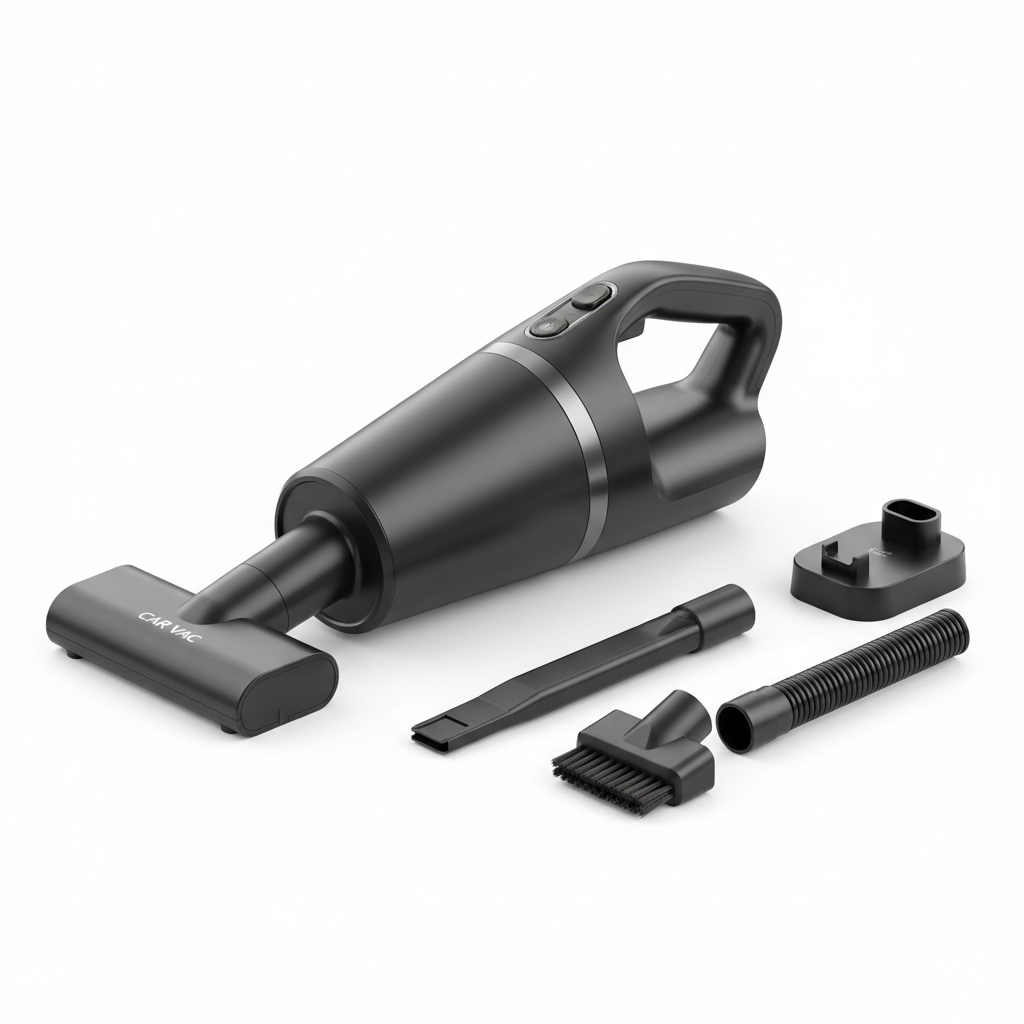 Portable Car Vacuum – main product view with attachments