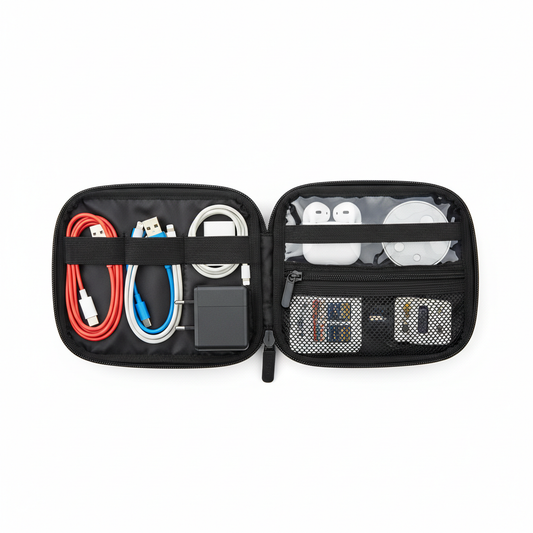 Cable Travel Pouch – main product view opened flat