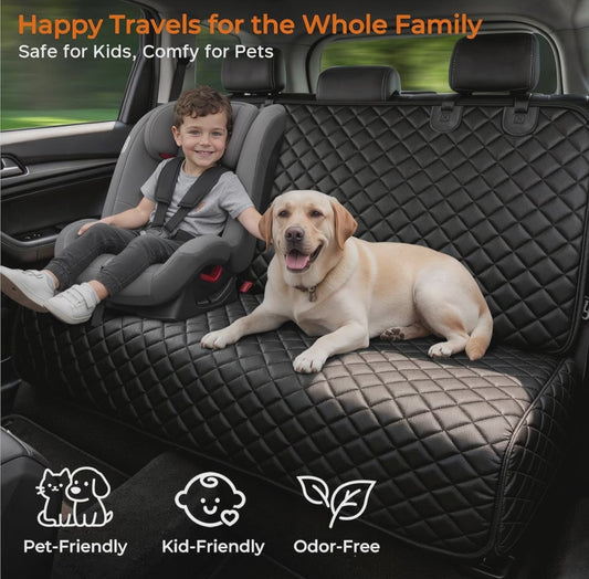 Dog Car Seat Cover for Back Seat, Waterproof Car Seat Protector for Child Carseat & Pets, Nonslip Car Seat Covers for Large Sedans & Large Suvs