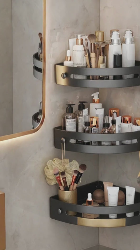 2-Tier Space-Saving Corner Shower Caddy Organizer