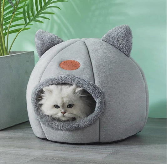 New Deep Sleep Comfort in Winter Cat Bed Iittle Mat Basket Small Dog House Products Pets Tent Cozy Cave Nest Indoor Cama Gato